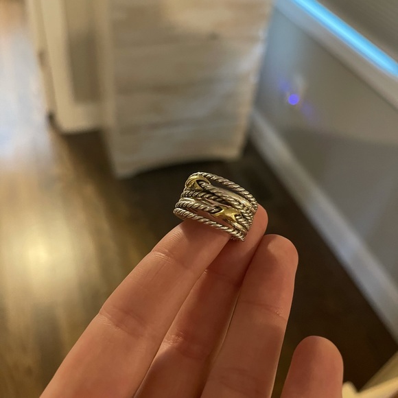 David Yurman Jewelry - David Yurman Double X Crossover Ring 18K Gold 7.5